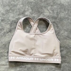 Under Armour Cream Compression Sports Bra